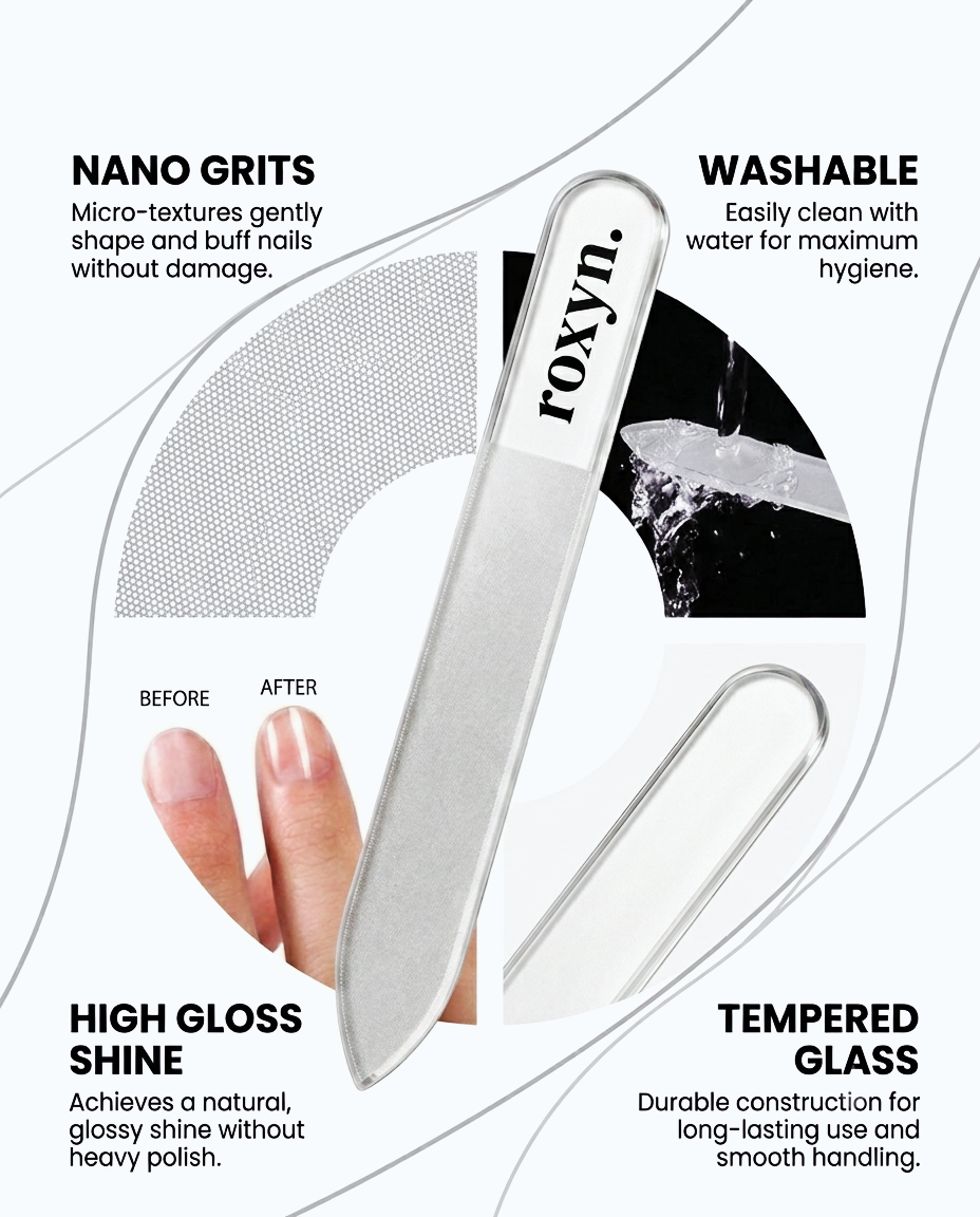 Roxyn - Crystal Glass Nail Polish Buffer