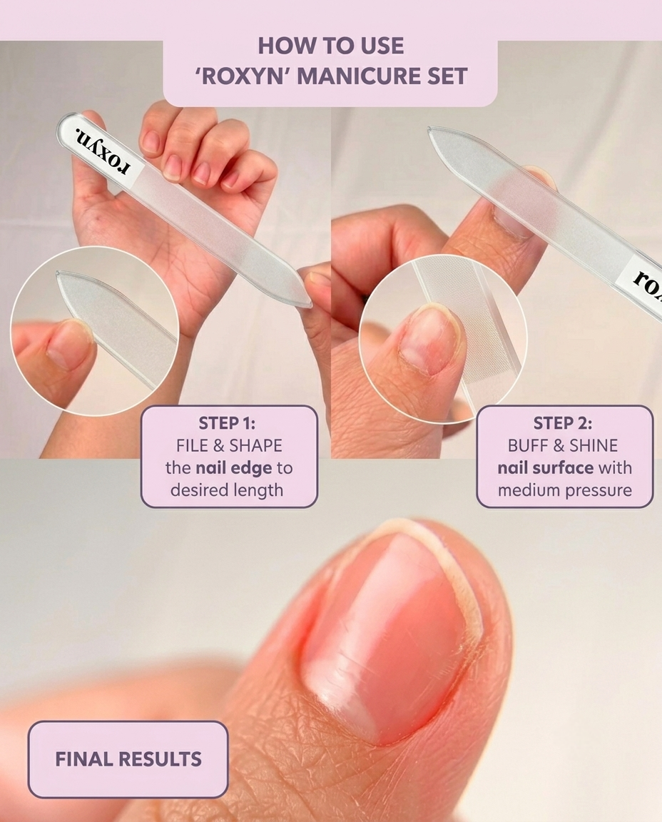 Roxyn - Crystal Glass Nail Polish Buffer