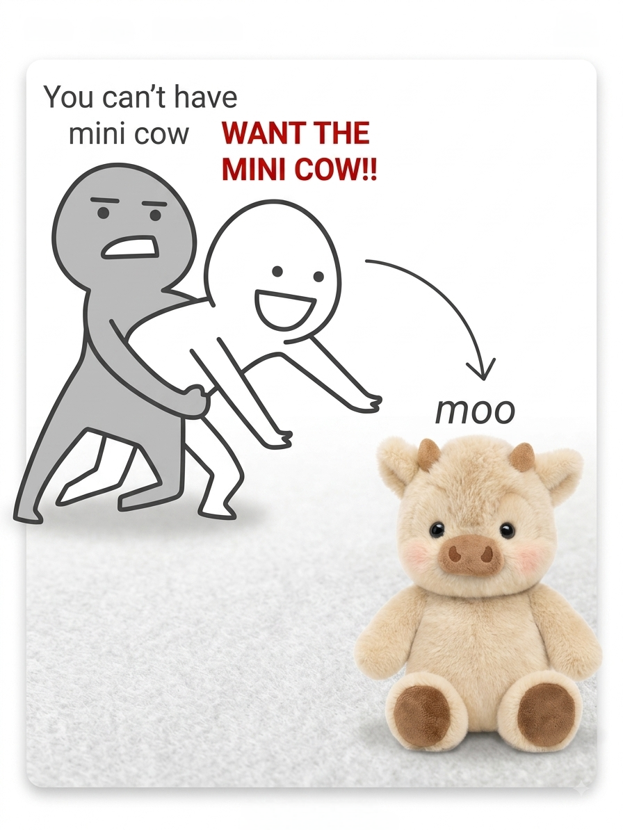 ROXY - Running Cow Plushie
